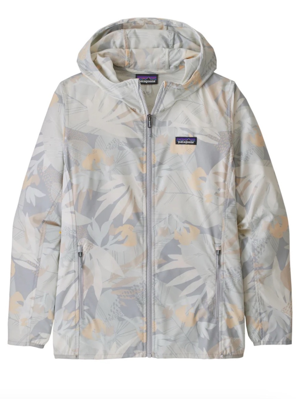 Patagonia W’s Bajadas Hoody UPF 50+ Sun Jacket - Tailored Grey Print Sz L